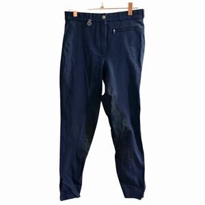 PIKEUR Prisca Grip Knee Patch Riding Equestrian Breeches Blue EU 38 US 28